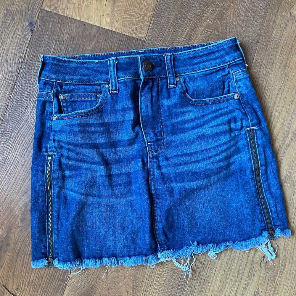 Denim mini skirt